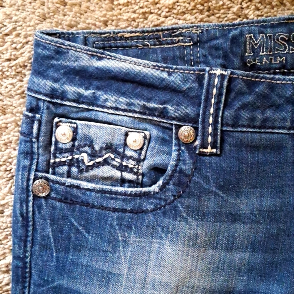 EUC MISS ME Size 28 Straight Blue Jeans - Picture 9 of 15